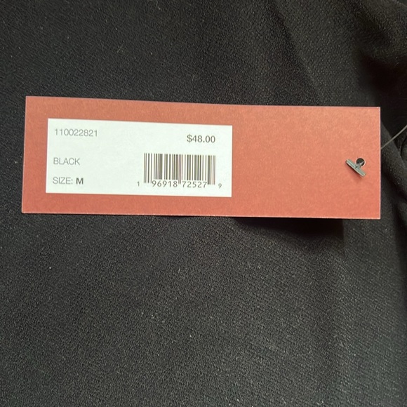 NWT Love Scarlett Black Tie Front Short Ruffle Sleeve Top Medium - Picture 5 of 5